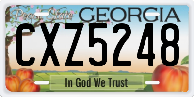 GA license plate CXZ5248