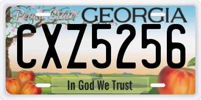GA license plate CXZ5256