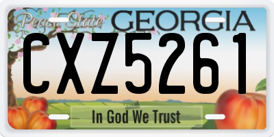 GA license plate CXZ5261