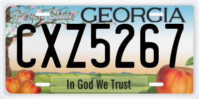 GA license plate CXZ5267