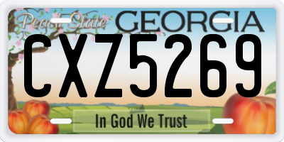 GA license plate CXZ5269