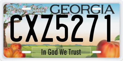 GA license plate CXZ5271