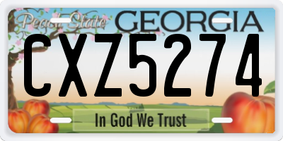 GA license plate CXZ5274