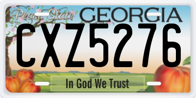 GA license plate CXZ5276