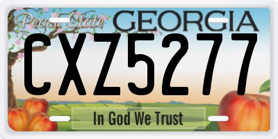 GA license plate CXZ5277