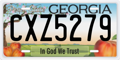 GA license plate CXZ5279