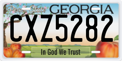 GA license plate CXZ5282