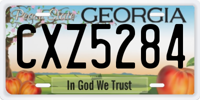 GA license plate CXZ5284