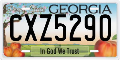 GA license plate CXZ5290