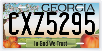 GA license plate CXZ5295