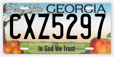 GA license plate CXZ5297