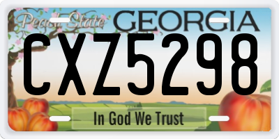GA license plate CXZ5298