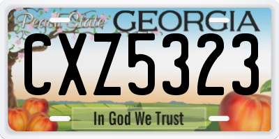 GA license plate CXZ5323