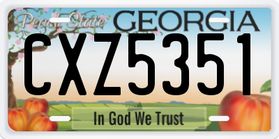 GA license plate CXZ5351