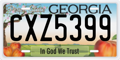 GA license plate CXZ5399