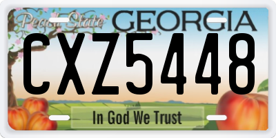 GA license plate CXZ5448