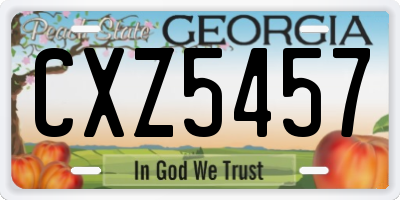 GA license plate CXZ5457