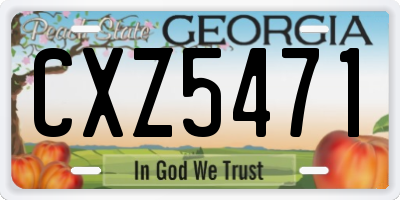 GA license plate CXZ5471