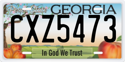 GA license plate CXZ5473