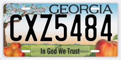 GA license plate CXZ5484