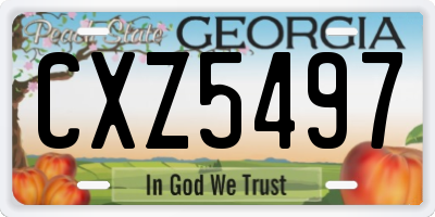 GA license plate CXZ5497