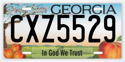 GA license plate CXZ5529