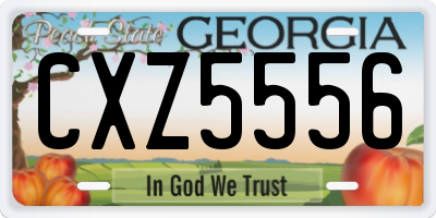 GA license plate CXZ5556