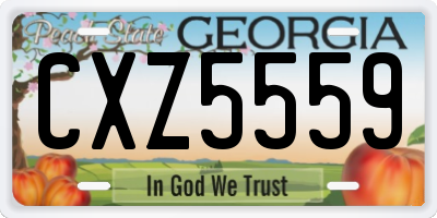 GA license plate CXZ5559