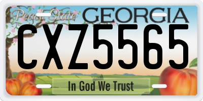 GA license plate CXZ5565
