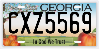 GA license plate CXZ5569