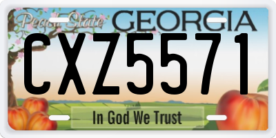 GA license plate CXZ5571