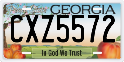 GA license plate CXZ5572