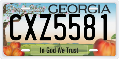 GA license plate CXZ5581