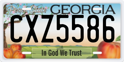 GA license plate CXZ5586