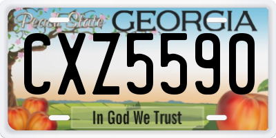GA license plate CXZ5590