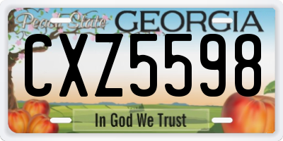 GA license plate CXZ5598