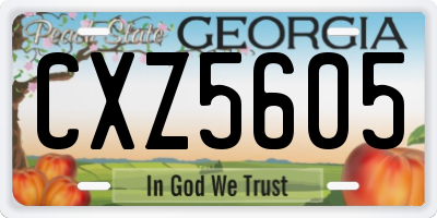 GA license plate CXZ5605