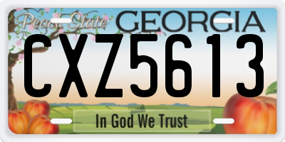 GA license plate CXZ5613
