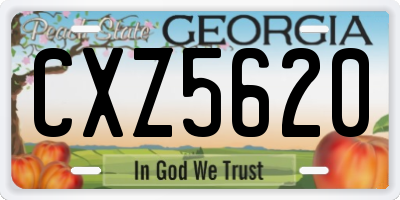 GA license plate CXZ5620