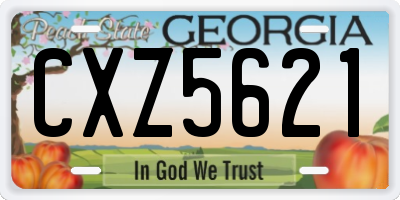 GA license plate CXZ5621