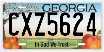 GA license plate CXZ5624