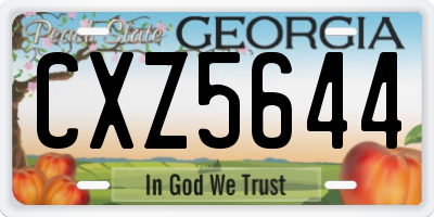 GA license plate CXZ5644