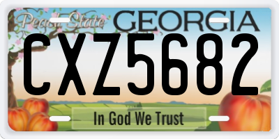 GA license plate CXZ5682