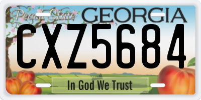 GA license plate CXZ5684