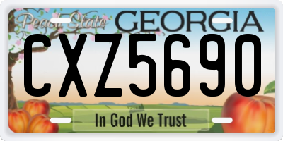GA license plate CXZ5690