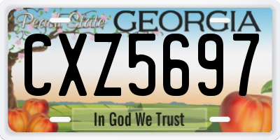 GA license plate CXZ5697
