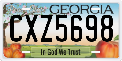 GA license plate CXZ5698