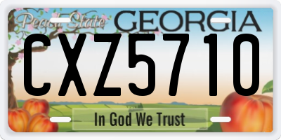 GA license plate CXZ5710