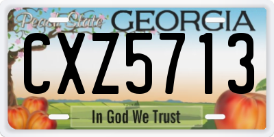 GA license plate CXZ5713