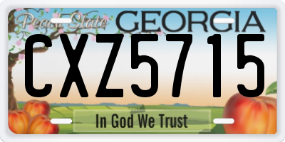 GA license plate CXZ5715